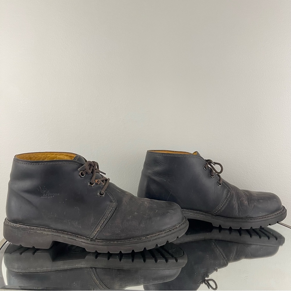!SOLD! HAVANA JOE Dark Brown Leather Mr. Panama Jack Waxy Waterproof Ankle Boots - Picture 5 of 16